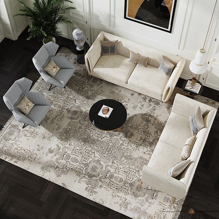 现代米黄色天鹅绒软垫沙发3座沙发豪华沙发实木框金腿沙发