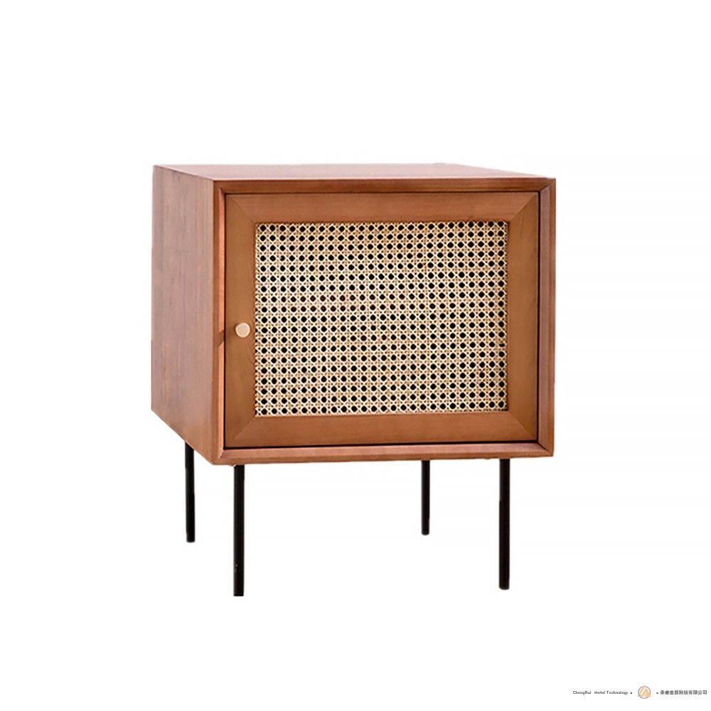 现代床头柜带储物柜的床头柜实木腿客厅卧室家具