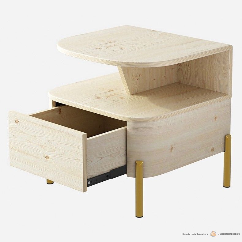 white__1Chic White Faux Leather Nightstand Modern Bedside Table with Storage 1-Drawer 白色床头柜白色仿皮革床头柜带