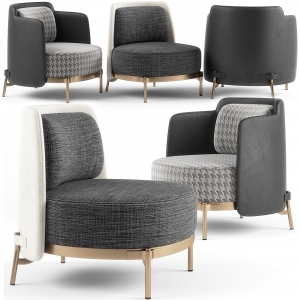 Minotti Tape Armchairs 3d model 3D model