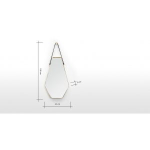 CORA LARGE MIRROR 45 X 100 CM, BLACK AND GOLD