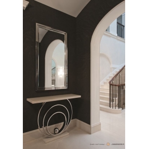 玄关中控台采用现代简约的走廊设计，内饰设计奢华奢华